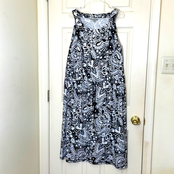 Talbots Drawstring Adjustable Waist Dress Size XL - Picture 1 of 7